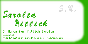 sarolta mittich business card